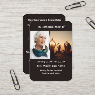 Memorial Pocket Card Yoga