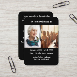 Memorial Pocket Card Yoga