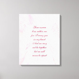 Memorial Poem Canvas Print