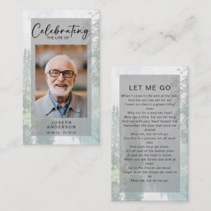 Memorial Prayer Card   Forest