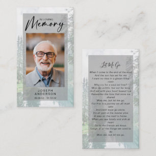 Memorial Prayer Card   Forest