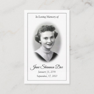 Memorial Prayer Card - The 23rd Psalm