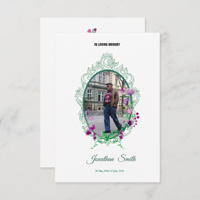 Memorial Program Card Template (Front/Back)