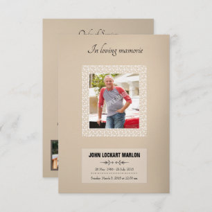 Memorial Program Card Template