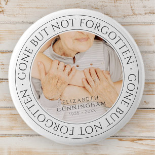 Memorial Quote Classic Elegant Chic Photo Keepsake 6 Cm Round Badge