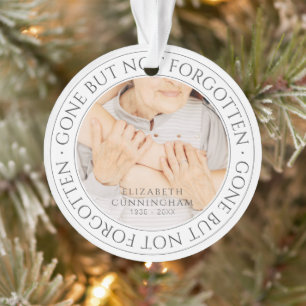 Memorial Quote Classic Elegant Chic Photo Keepsake Ornament