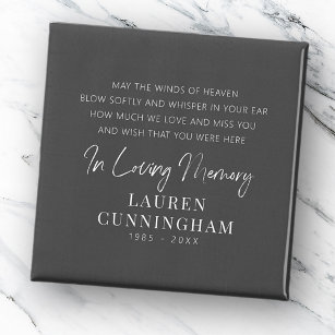Memorial Quote Modern Elegant Simple Chic Magnet