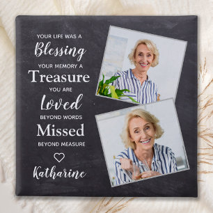 Memorial Remembrance Keepsake Custom Photo 15 Cm Square Badge