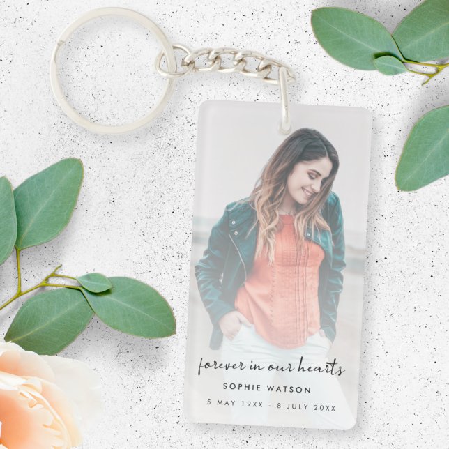 Memorial Remembrance Keepsake Favour Modern Funera Key Ring (Creator Uploaded)