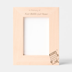 Memorial Remembrance  Keepsake invite Bingo Game  Etched Frames
