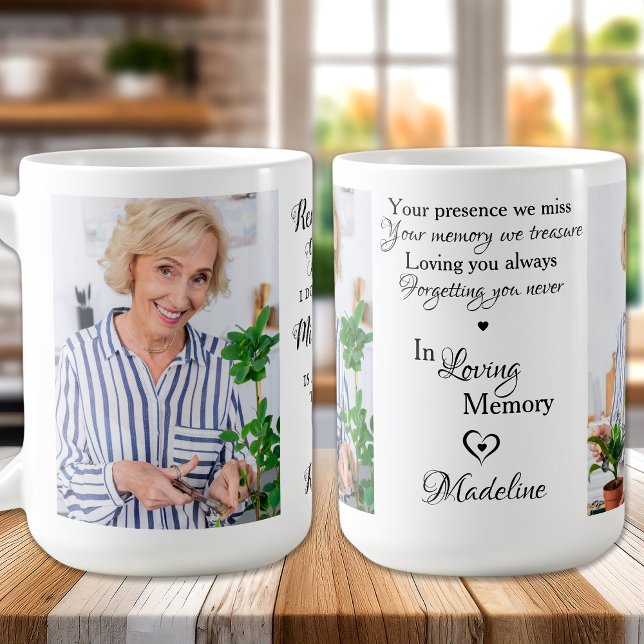 Memorial Remembrance Keepsake Loving Memory Photo Coffee Mug (Creator Uploaded)