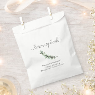 Memorial Rosemary Seed Funeral Favour Bag
