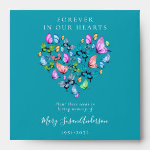 Memorial Seed Packet   Butterfly Heart Envelope
