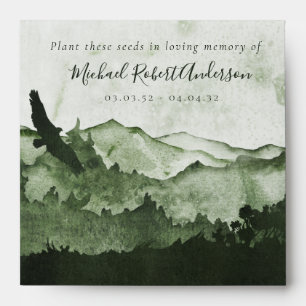 Memorial Seed Packet - Forest Mountains Envelope
