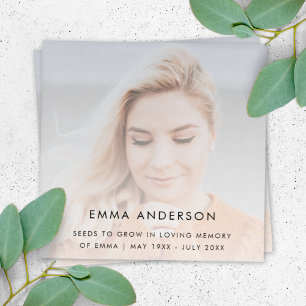 Memorial Seed Packet   Modern Funeral Favour Envelope