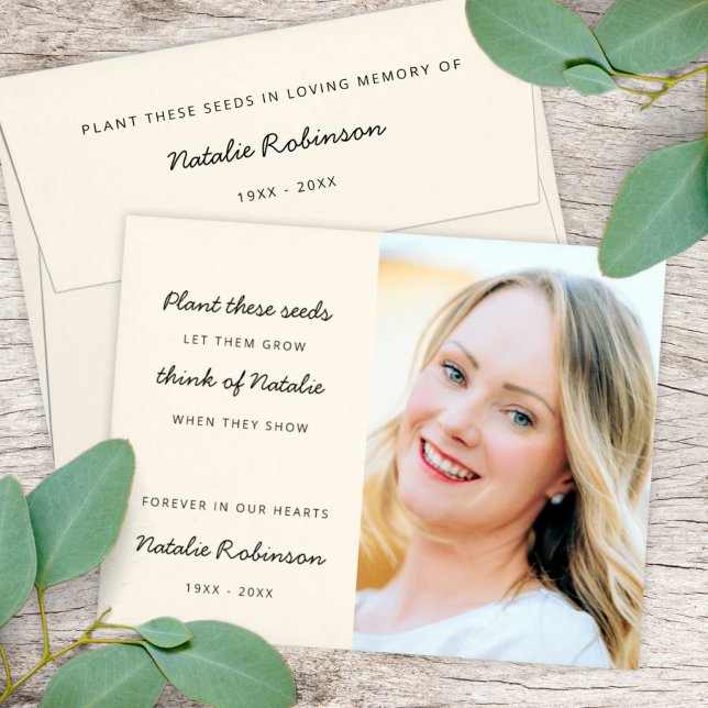 Memorial Seed Packet | Modern Funeral Favour Envelope (Creator Uploaded)