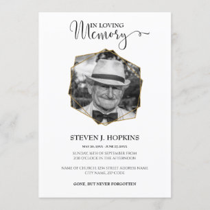 Memorial Service Announcement Photo Invitation