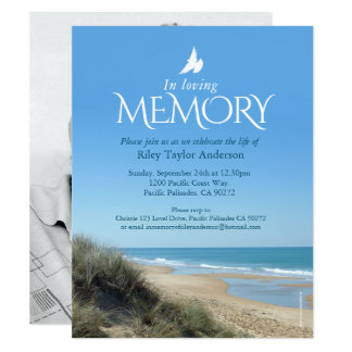 memorial service invitation