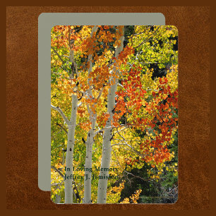 Memorial Service Celebration of Life Aspen Autumn Invitation