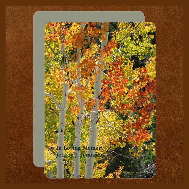 Memorial Service Celebration of Life Aspen Autumn Invitation (Creator Uploaded)