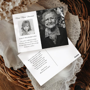 Memorial Service Celebration of Life Photo Card