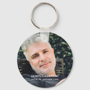 Memorial Service Celebration of Life Photo Gift Key Ring