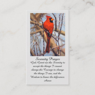 Memorial Service Funeral Card with Cardinal Bird