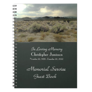 Memorial Service Guest Book, Mountain Storm Spiral Notebook