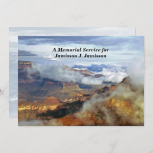 Memorial Service Invitation, Canyon Clouds Invitation