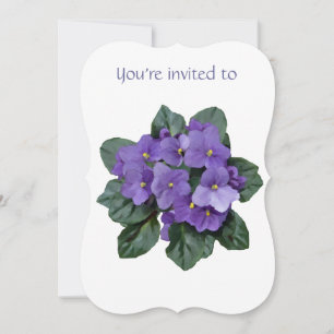 Memorial Service Invite African Violet Purple