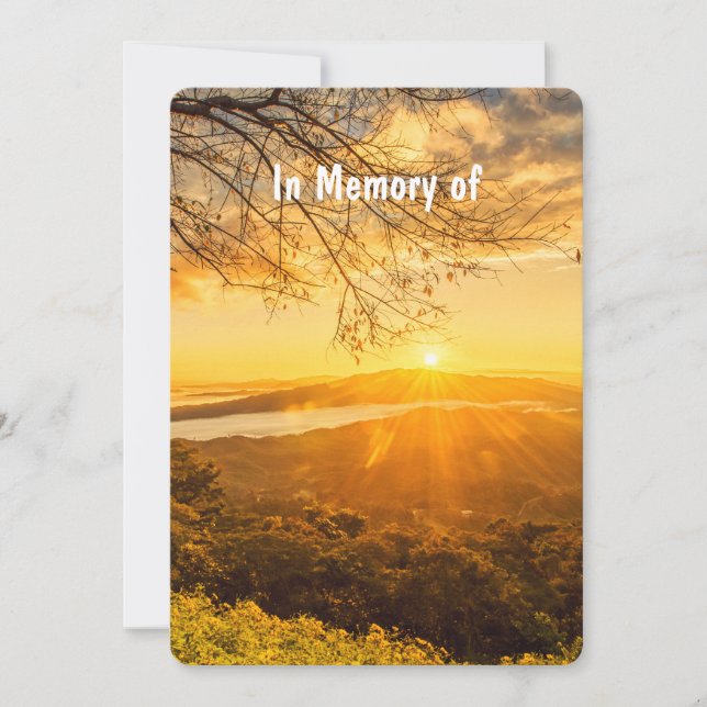 Memorial Service Invite Beautiful Sunrise Morning (Front)