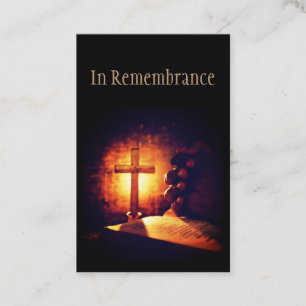 Memorial Service Invite Bible Cross Pray Christian