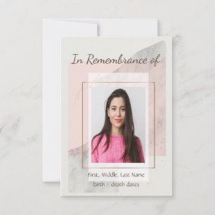 Memorial Service Invite Classic Modern Feminine
