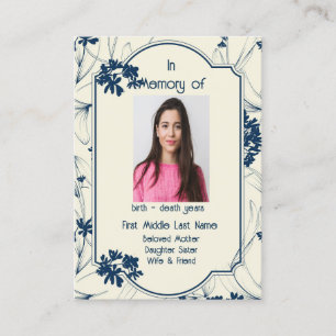 Memorial Service Invite Classic Modern Foliage