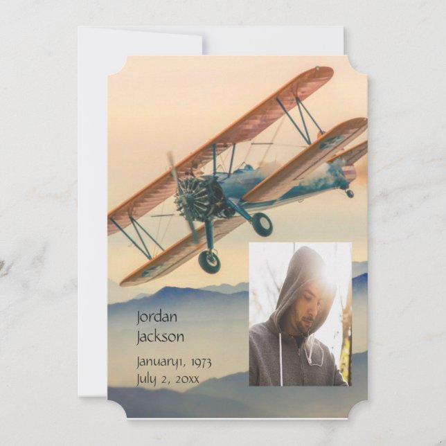 Memorial Service Invite Clouds Thunderstorm Sky (Front)