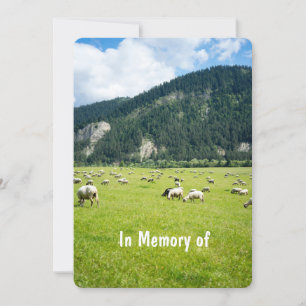 Memorial Service Invite Sheep Farming Farmer