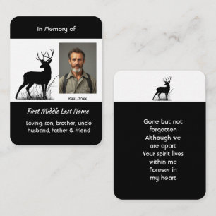 Memorial Service Invite Stag Deer Outdoorsman 