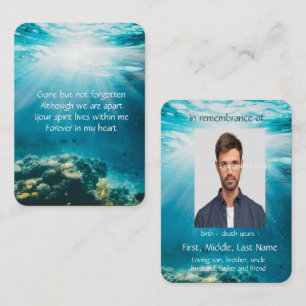 Memorial Service Invite Undersea Diving Marine