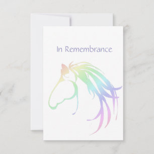 Memorial Service Invite Watercolor Pastel Horse