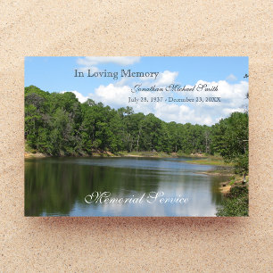 Memorial Service Lake Announcement Invitation