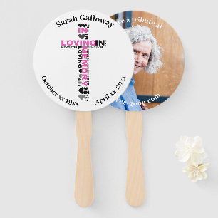 Memorial service or celebration of life hand fan