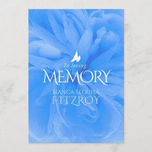 Memorial service purple rose funeral program