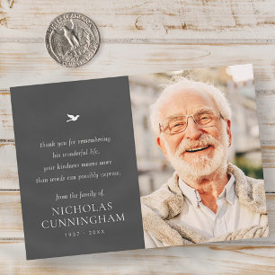 Memorial Simple Minimalist Modern Photo Card