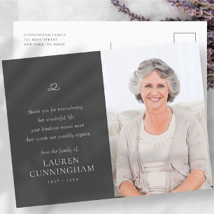 Memorial Simple Minimalist Modern Photo Postcard