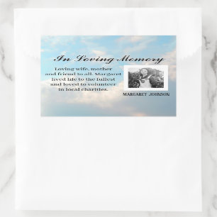 Memorial Sticker with Message - Add Photo
