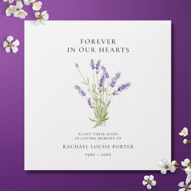 Memorial Sympathy Lavender Seed Funeral Keepsake  Envelope (Creator Uploaded)