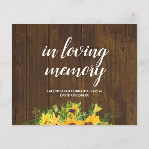 Memorial Table Display Shelf Rustic Wedding Sign