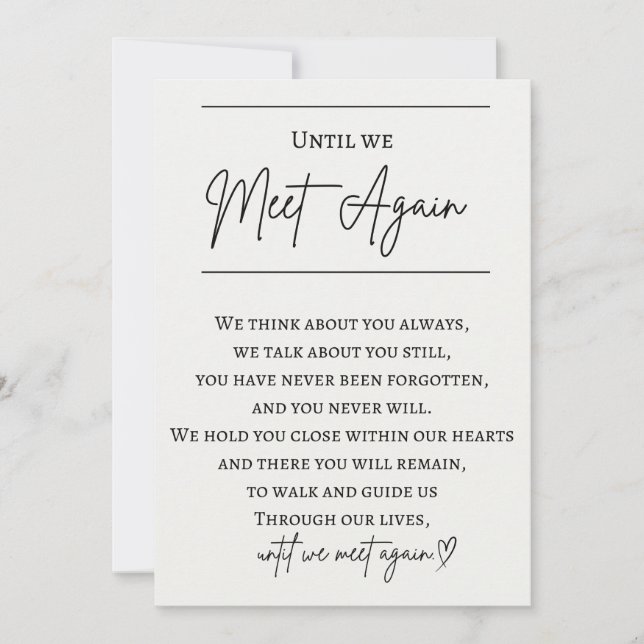 Memorial Table Signage for Wedding (Front)