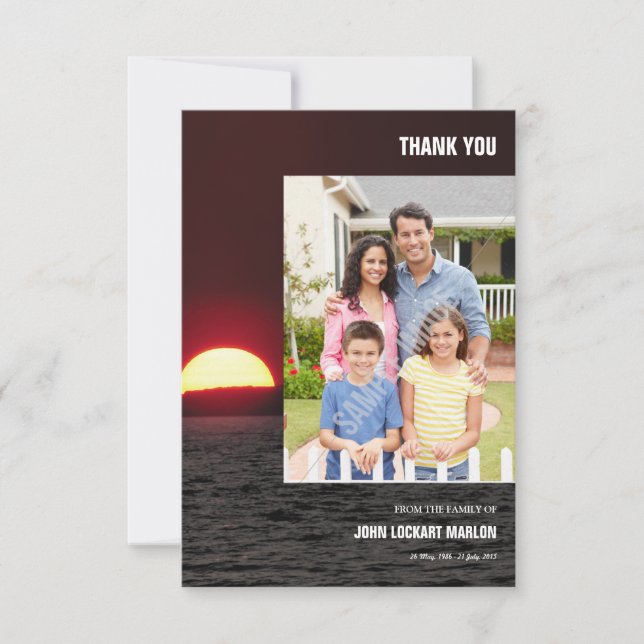 Memorial Thank You Card (Front)