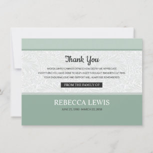 Memorial Thank You Card